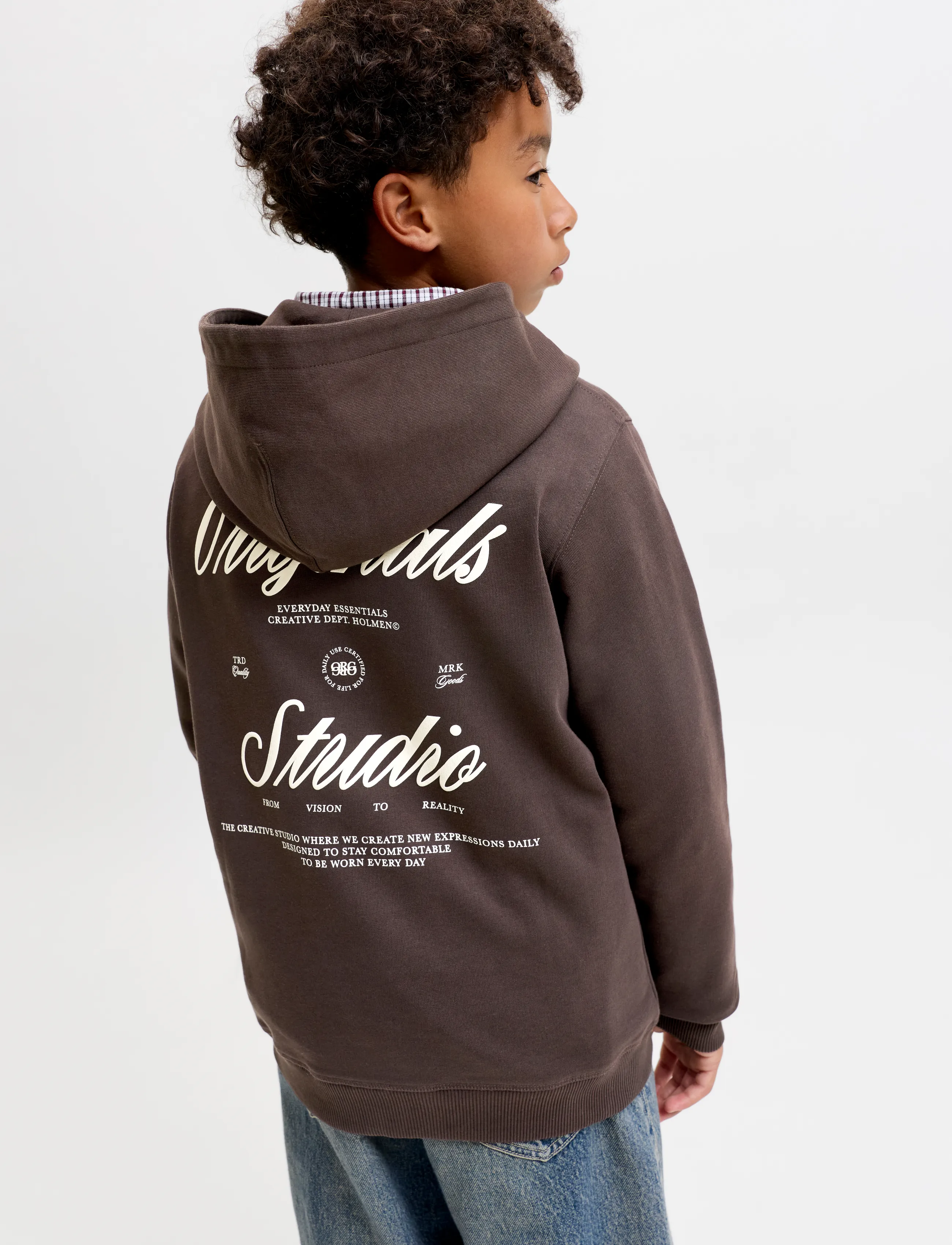 Jack & Jones - JORNORREBRO TYPO BACK SWEAT HOOD SN JNR - kapuzenpullover - java - 5