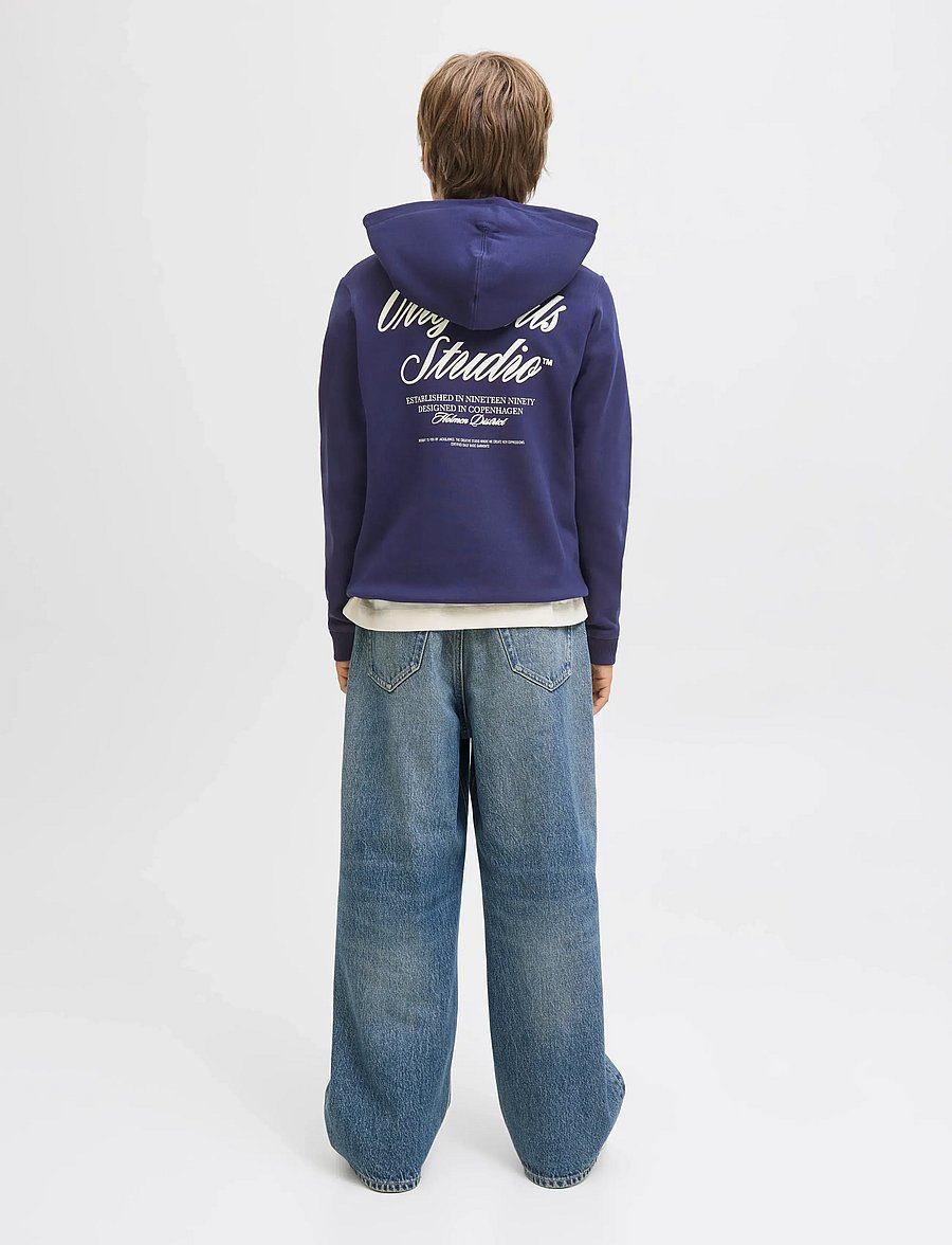 Jack & Jones - JORNORREBRO TYPO BACK SWEAT HOOD SN JNR - pulls à capuche - ocean cavern - 2