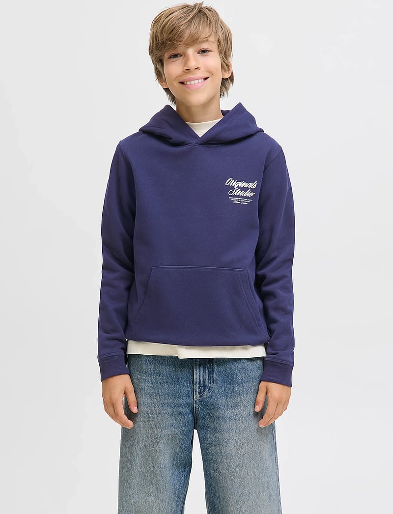 Jack & Jones - JORNORREBRO TYPO BACK SWEAT HOOD SN JNR - kapuzenpullover - ocean cavern - 3