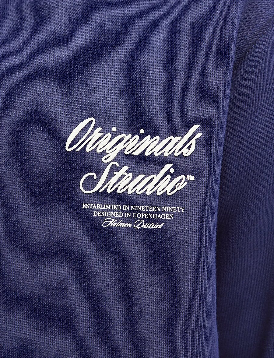 Jack & Jones - JORNORREBRO TYPO BACK SWEAT HOOD SN JNR - pulls à capuche - ocean cavern - 4