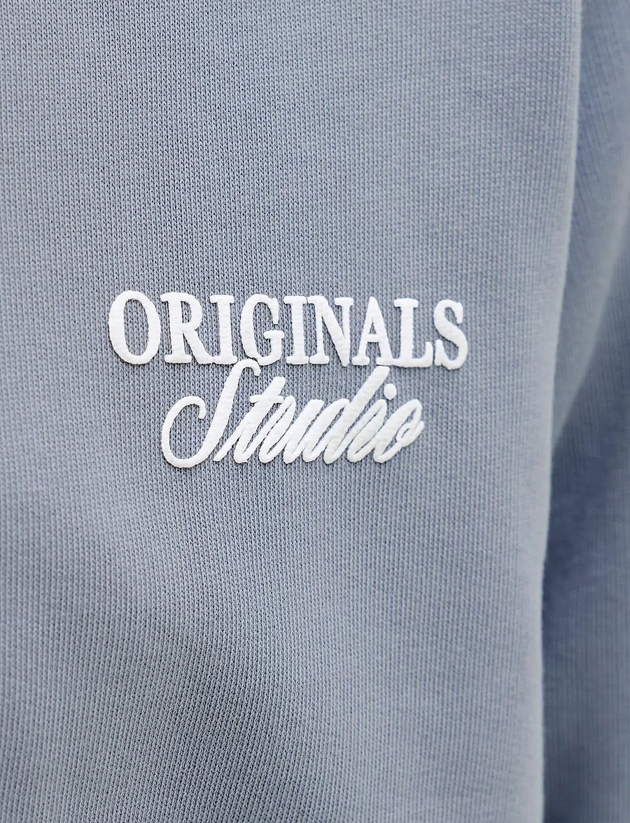 Jack & Jones - JORNORREBRO TYPO BACK SWEAT HOOD SN JNR - hættetrøjer - tradewinds - 5