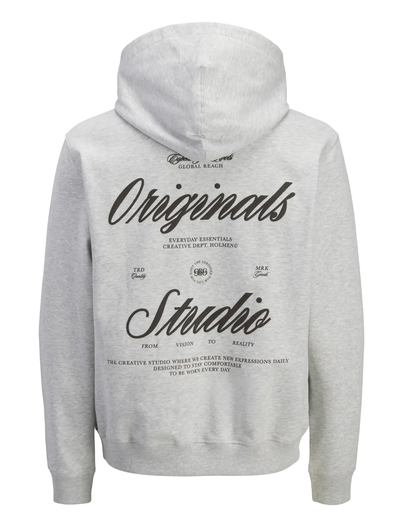 Jack & Jones - JORNORREBRO TYPO BACK SWEAT HOOD SN JNR - kapuzenpullover - white melange - 2
