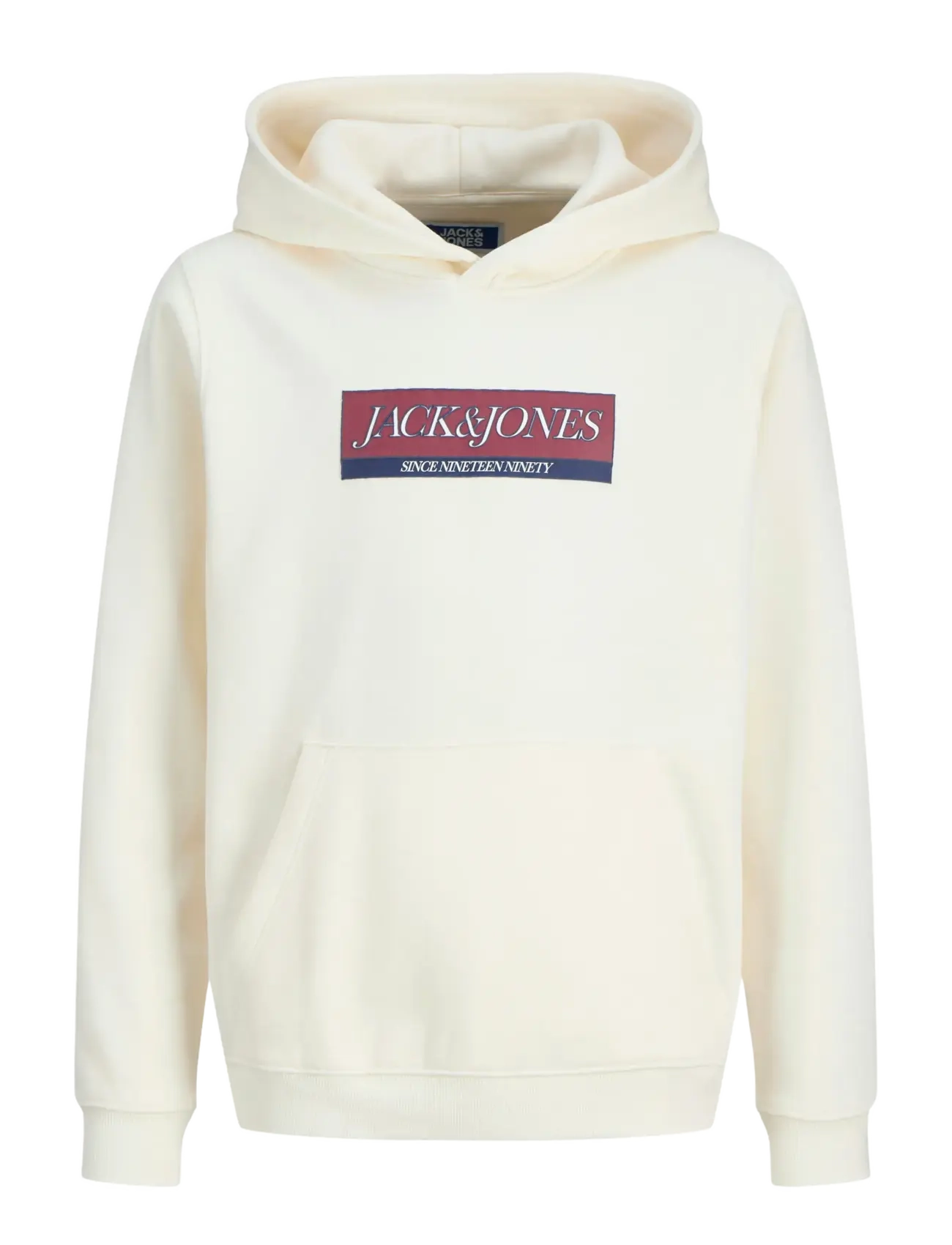 Jack & Jones JORINWOOD BLOCK BRANDING SWEAT NOOS JNR - Tøj - ANTIQUE WHITE / cream