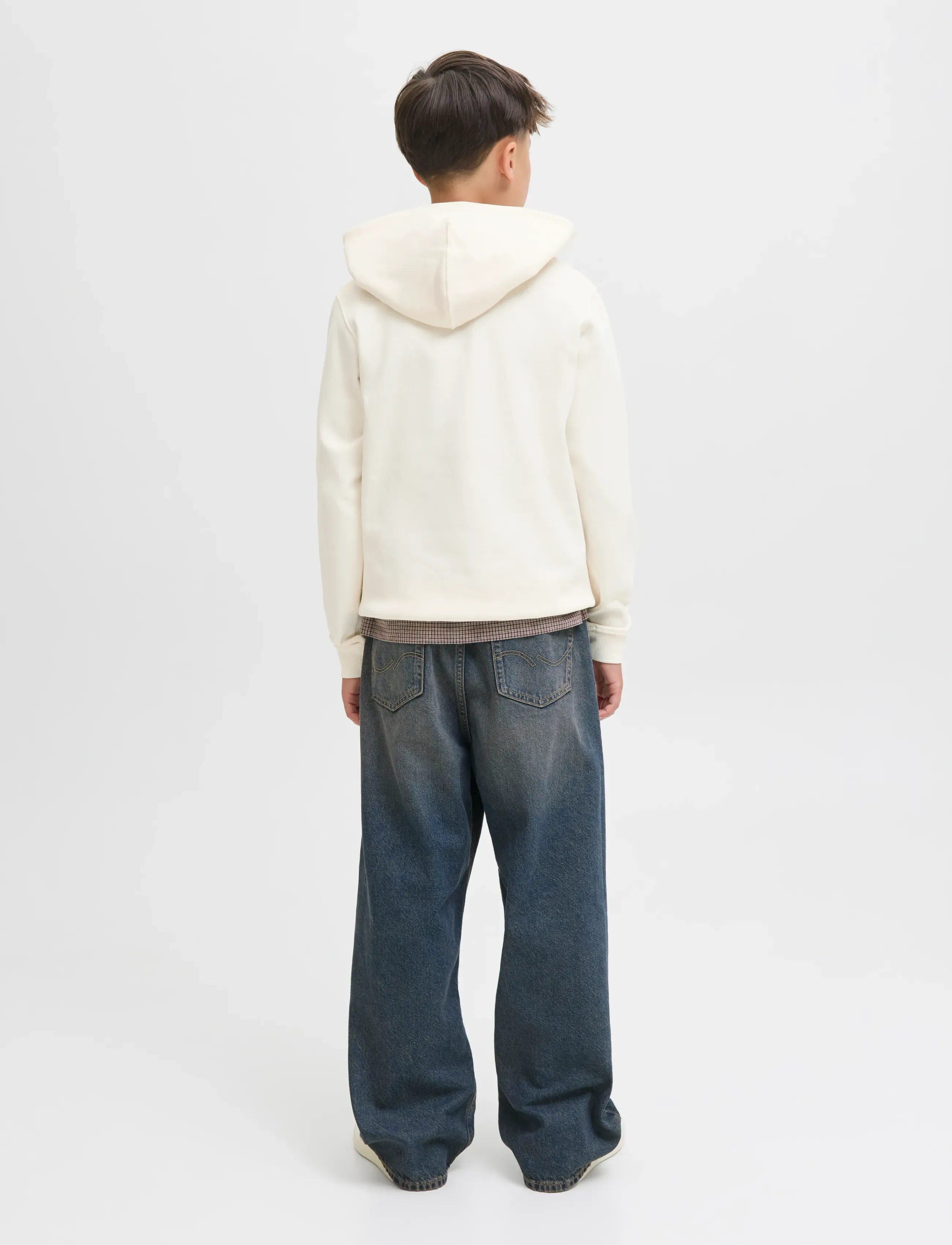 Jack & Jones - JORINWOOD BLOCK BRANDING SWEAT NOOS JNR - sweatshirts - antique white - 3