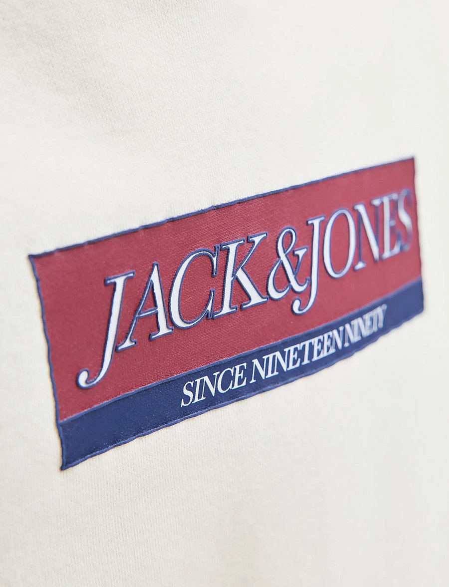 Jack & Jones - JORINWOOD BLOCK BRANDING SWEAT NOOS JNR - sweatshirts - antique white - 5
