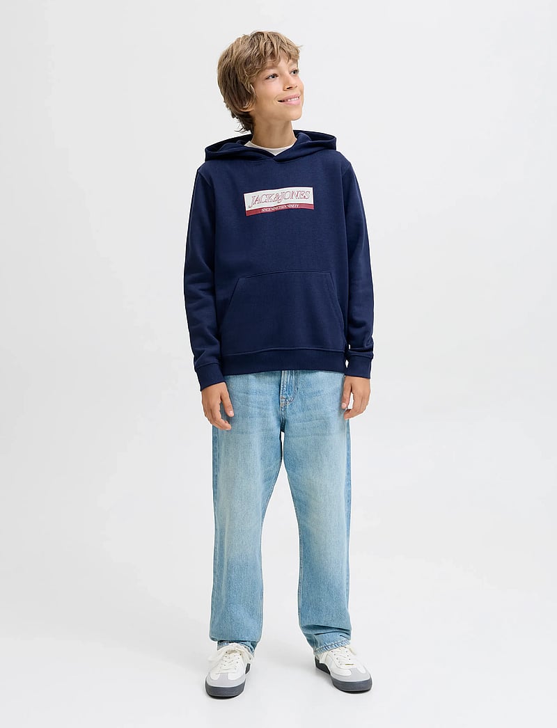 Jack & Jones - JORINWOOD BLOCK BRANDING SWEAT NOOS JNR - sweatshirts - ocean cavern - 5