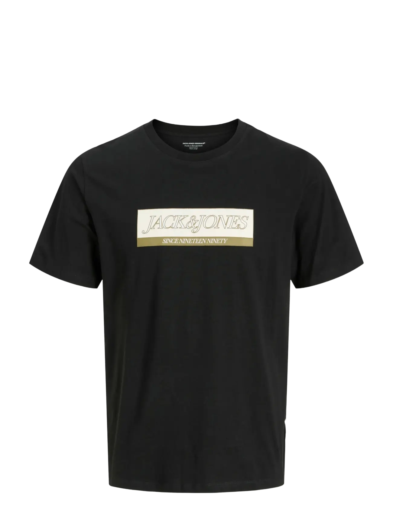 Jack & Jones JORINWOOD BLOCK BRAND TEE SS CN NOOS JNR - Överdelar - BLACK / black