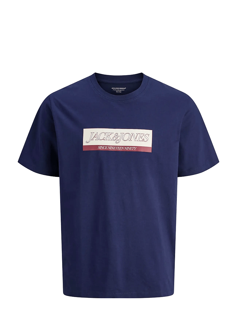 Jack & Jones - JORINWOOD BLOCK BRAND TEE SS CN NOOS JNR - kortærmede t-shirts - ocean cavern - 1