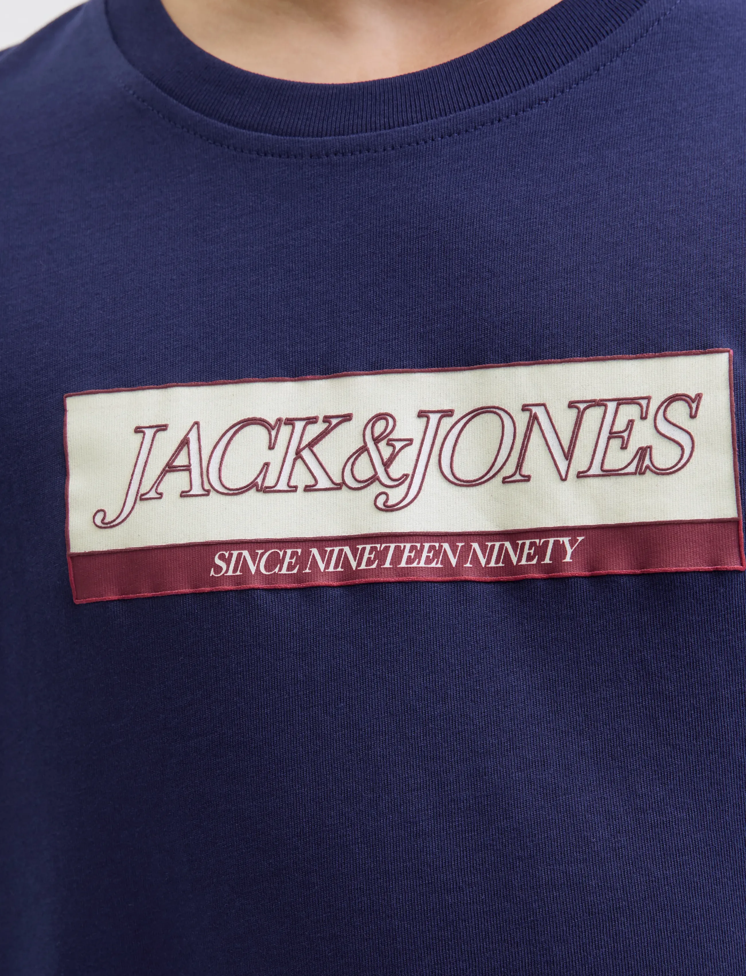 Jack & Jones - JORINWOOD BLOCK BRAND TEE SS CN NOOS JNR - stutterma bolir - ocean cavern - 3