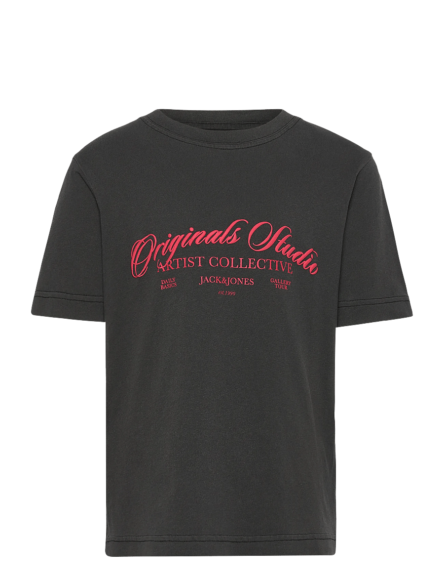 Jack & Jones - JORINWOOD WASH TEE SS CREW NECK JNR - lühikeste varrukatega t-särgid - black - 1