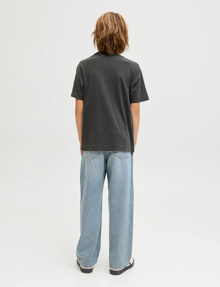 Jack & Jones - JORINWOOD WASH TEE SS CREW NECK JNR - lühikeste varrukatega t-särgid - black - 3