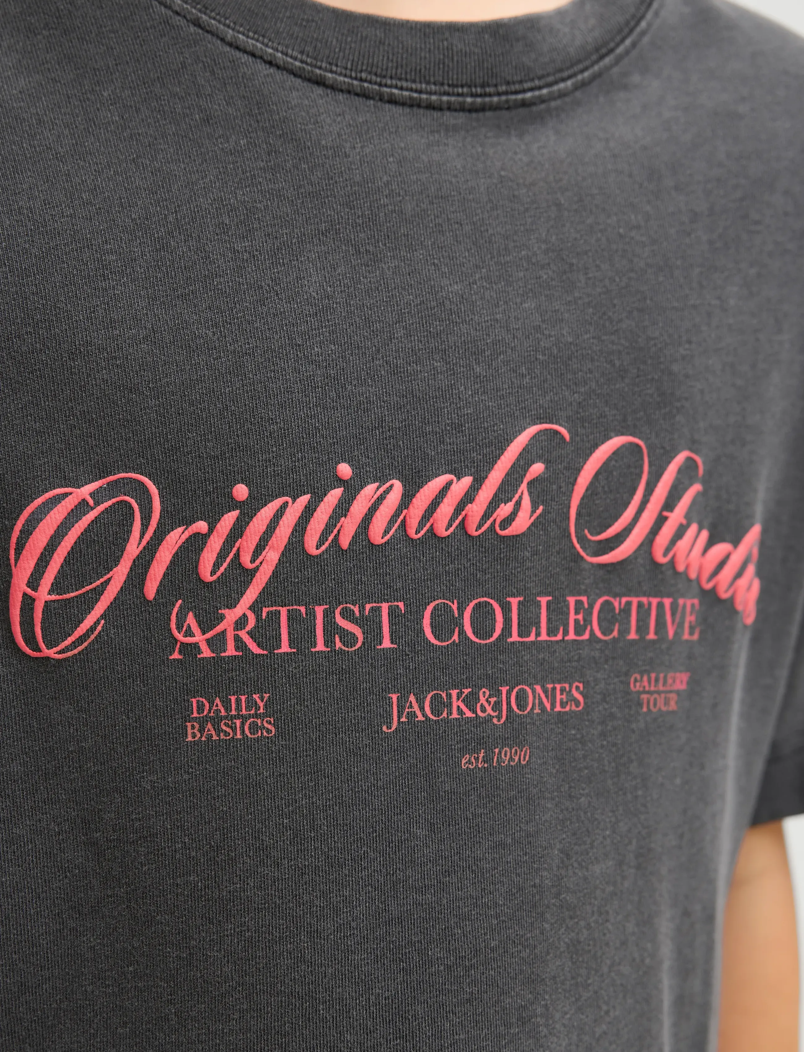 Jack & Jones - JORINWOOD WASH TEE SS CREW NECK JNR - lühikeste varrukatega t-särgid - black - 5
