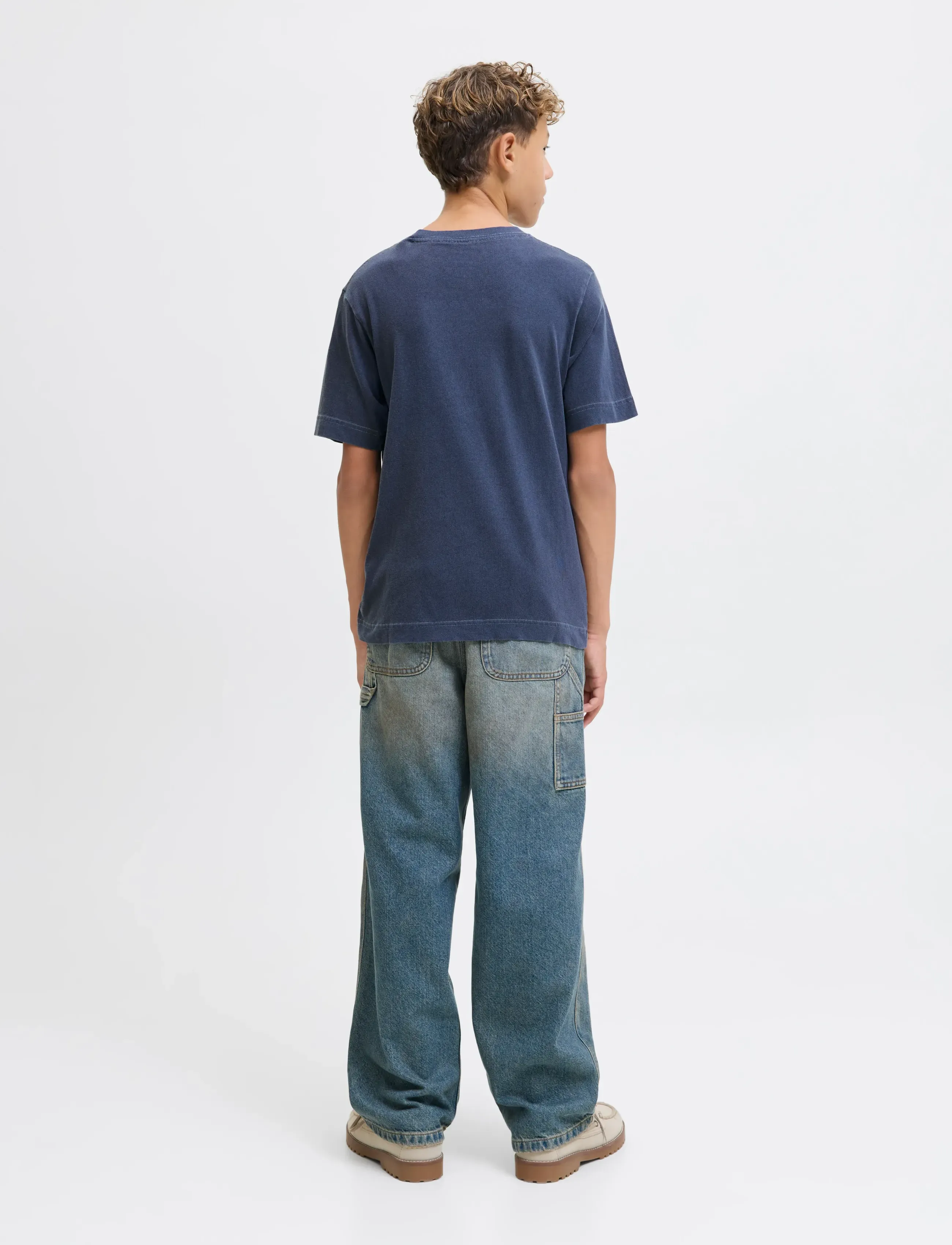 Jack & Jones - JORINWOOD WASH TEE SS CREW NECK JNR - kortærmede t-shirts - ocean cavern - 2