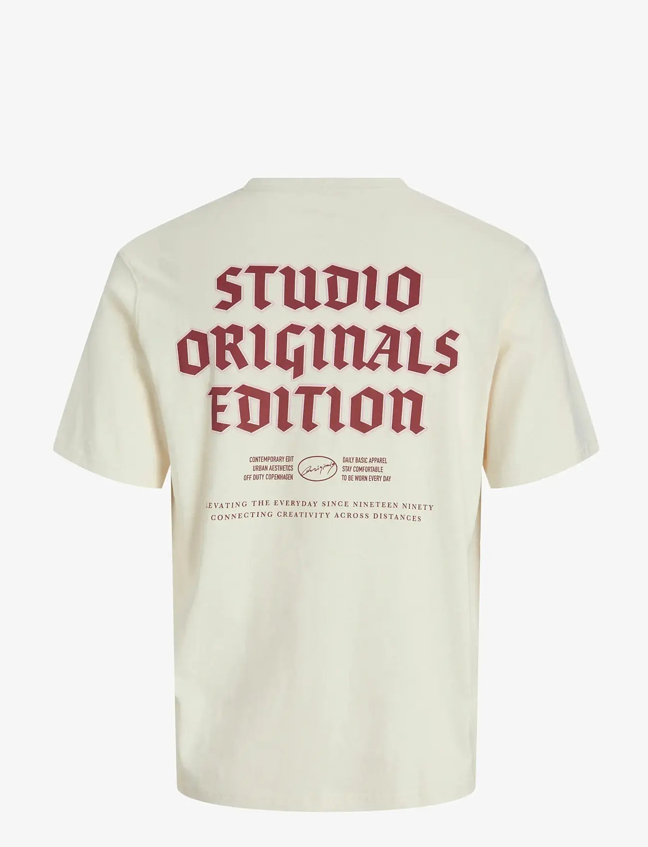 Jack & Jones - JORMEADOWS TYPO TEE SS CREW NECK JNR - short-sleeved t-shirts - antique white - 2