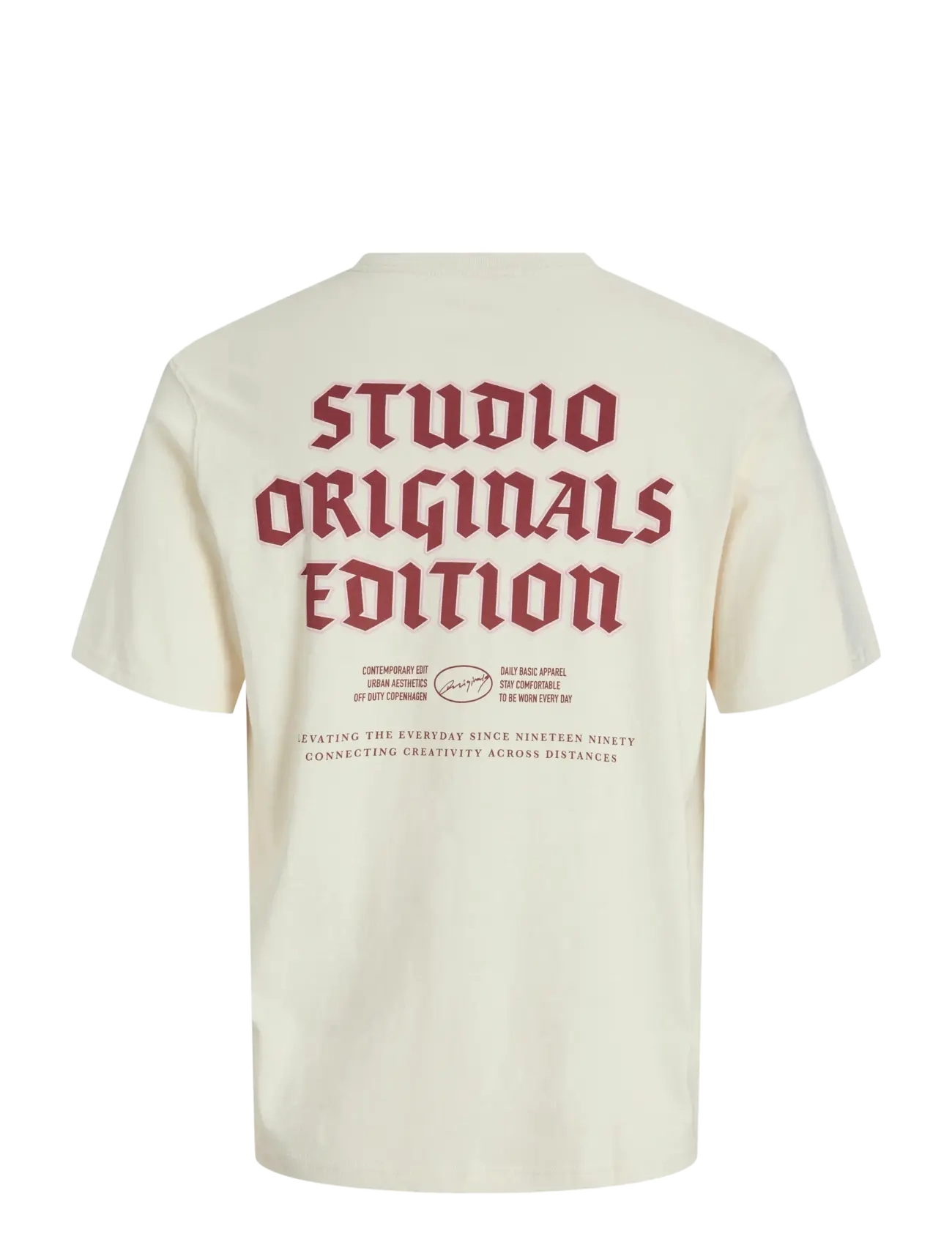 Jack & Jones - JORMEADOWS TYPO TEE SS CREW NECK JNR - stutterma bolir - antique white - 2
