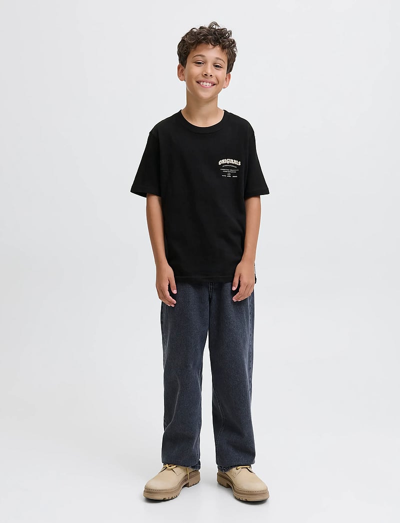 Jack & Jones - JORMEADOWS TYPO TEE SS CREW NECK JNR - kurzärmelige - black - 4