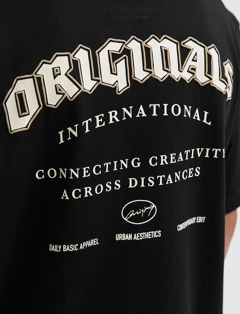 Jack & Jones - JORMEADOWS TYPO TEE SS CREW NECK JNR - kurzärmelige - black - 5