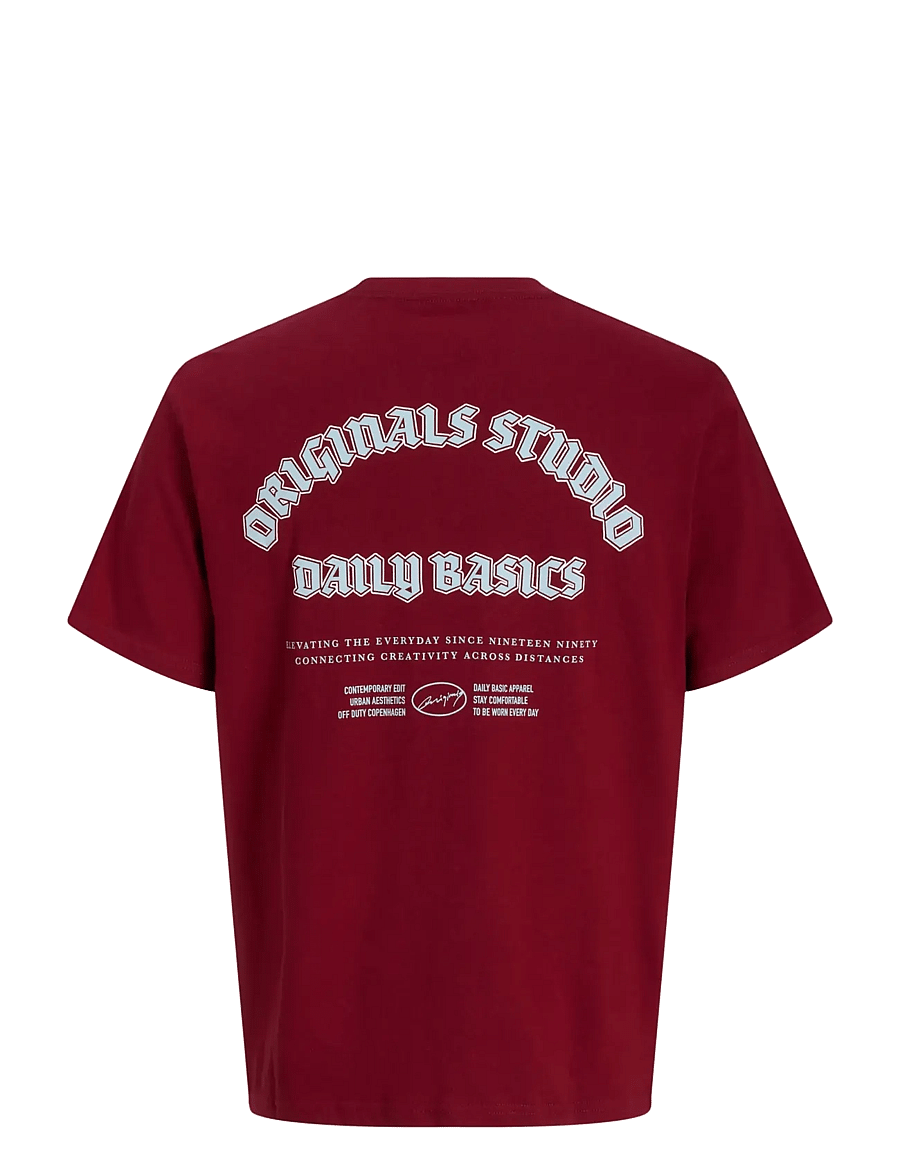 Jack & Jones - JORMEADOWS TYPO TEE SS CREW NECK JNR - kurzärmelige - tibetan red - 1