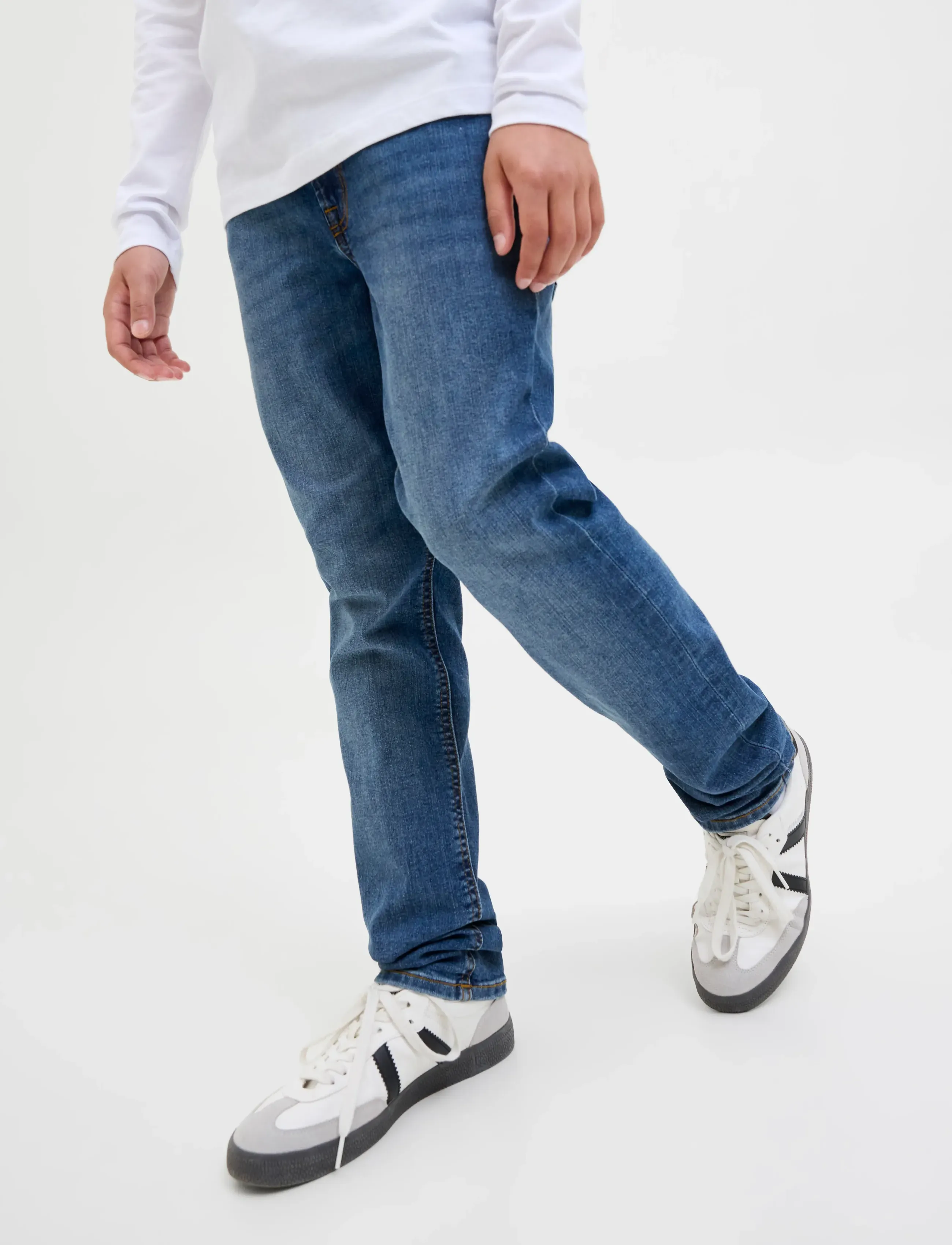 Jack & Jones - JJIGLENN JJORIGINAL SQ 902 NOOS JNR - siaurėjantys džinsai - blue denim - 4