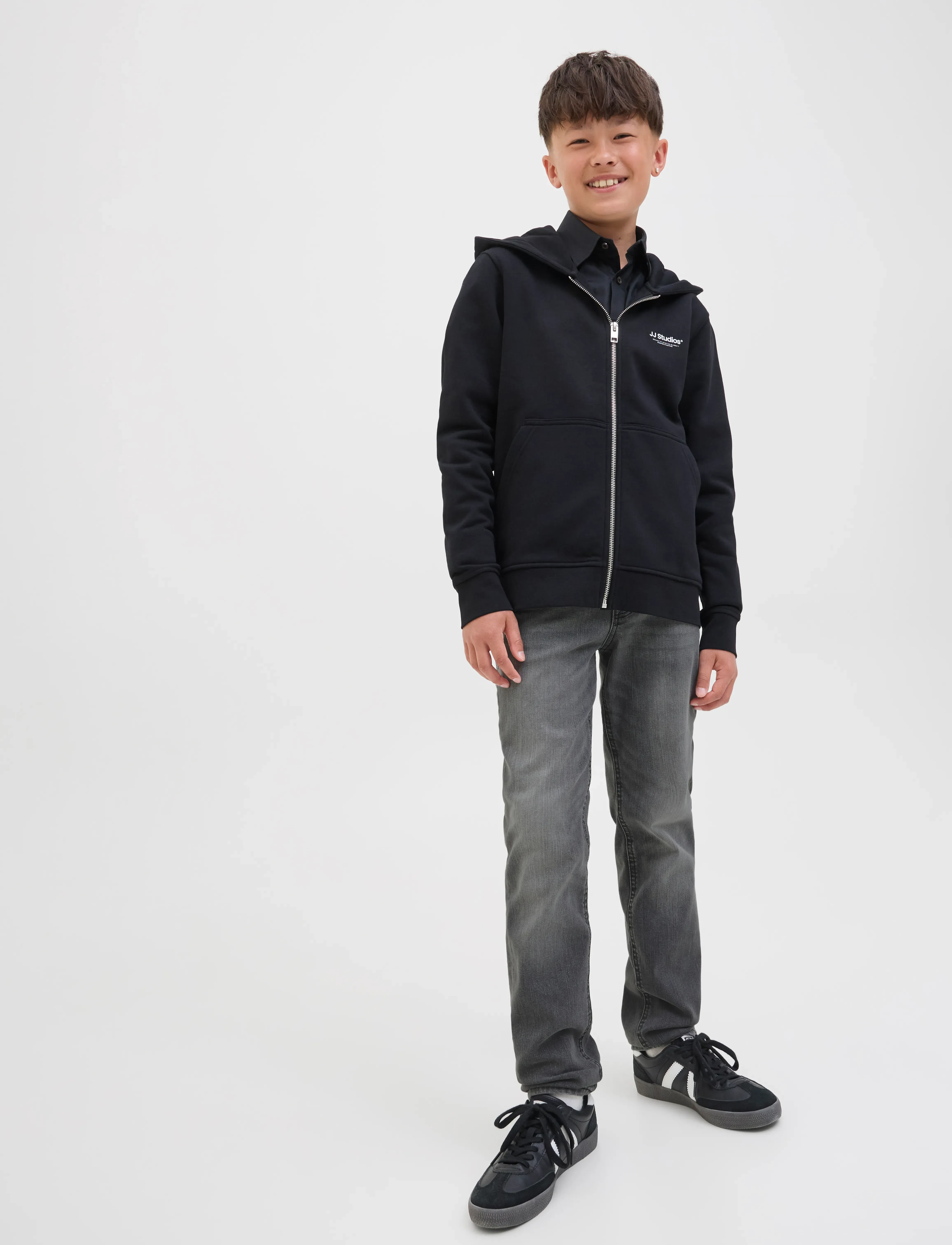Jack & Jones - JJIGLENN JJORIGINAL SQ 903 NOOS JNR - siaurėjantys džinsai - black denim - 4