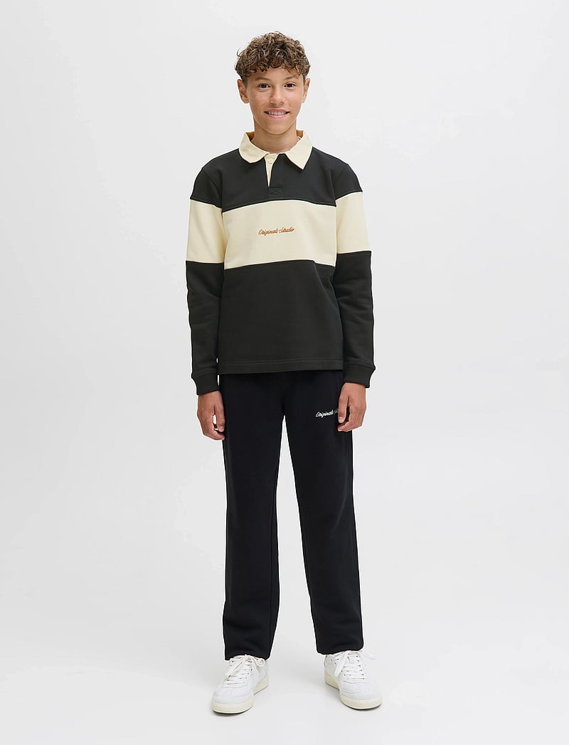 Jack & Jones - JORNORREBRO BLOCKING SWEAT POLO JNR - langärmelig poloshirt - black - 3