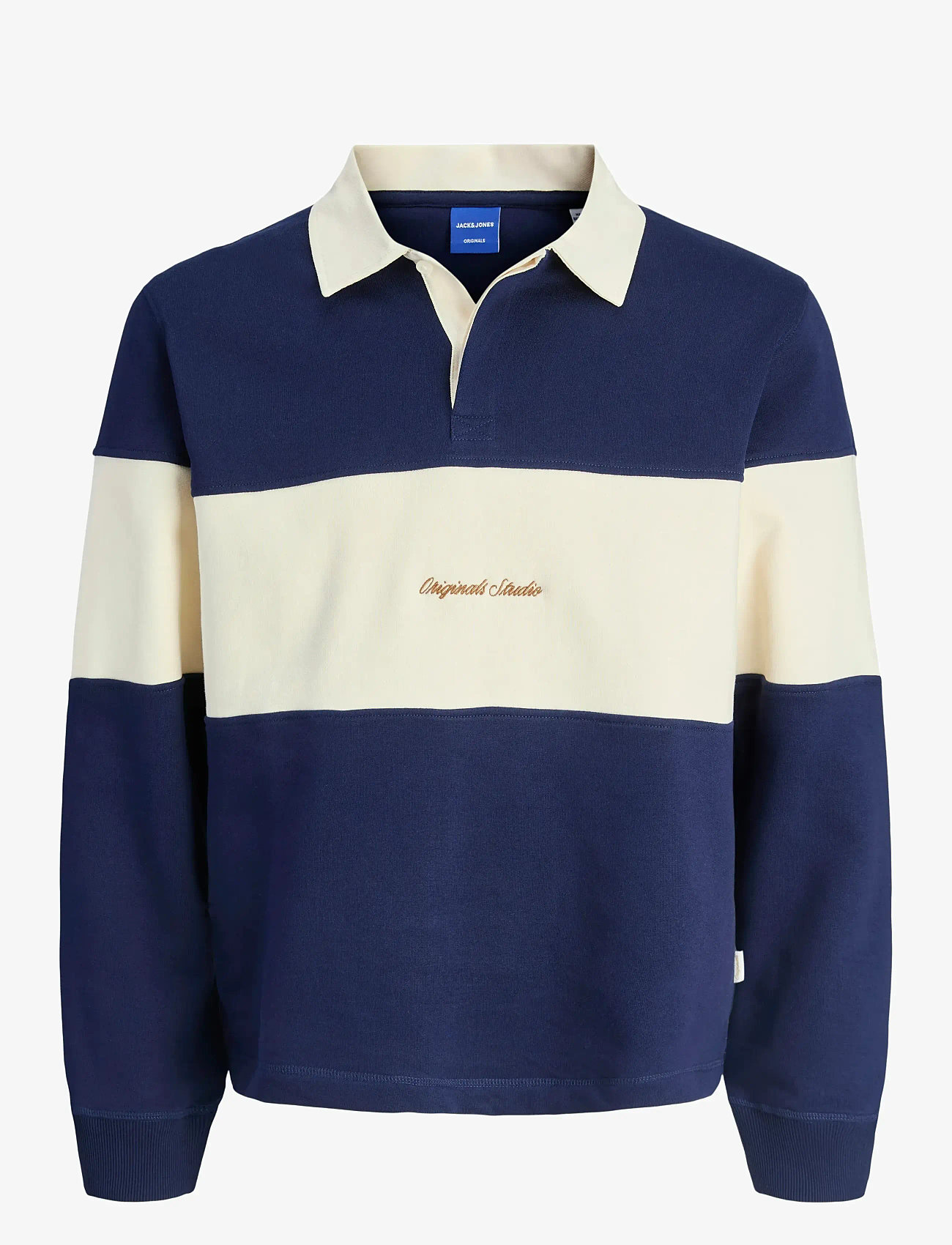 Jack & Jones - JORNORREBRO BLOCKING SWEAT POLO JNR - langärmelig poloshirt - ocean cavern - 1