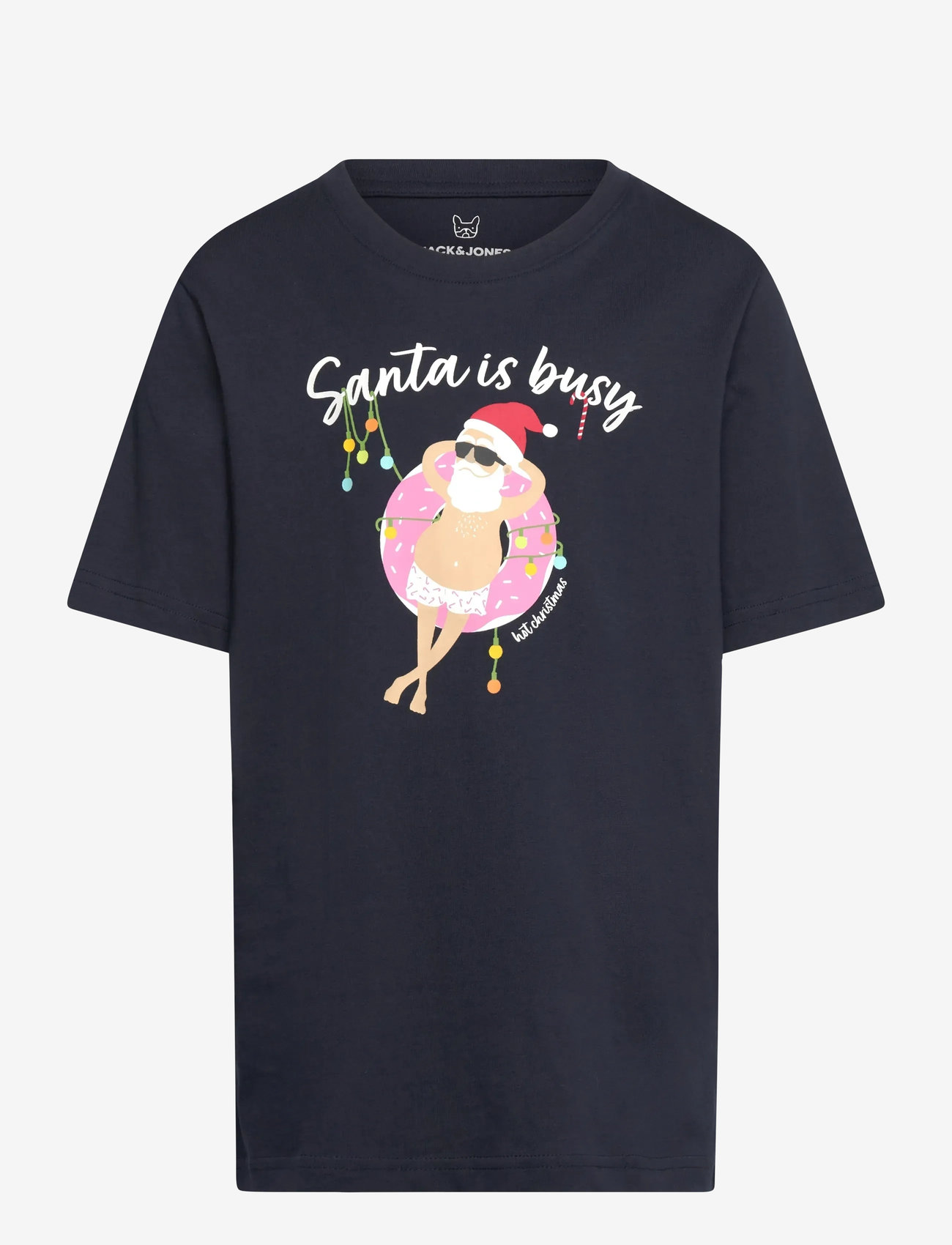 Jack & Jones - JJCHRISTMAS TEE SS CREW NECK JNR - kurzärmelige - sky captain - 0