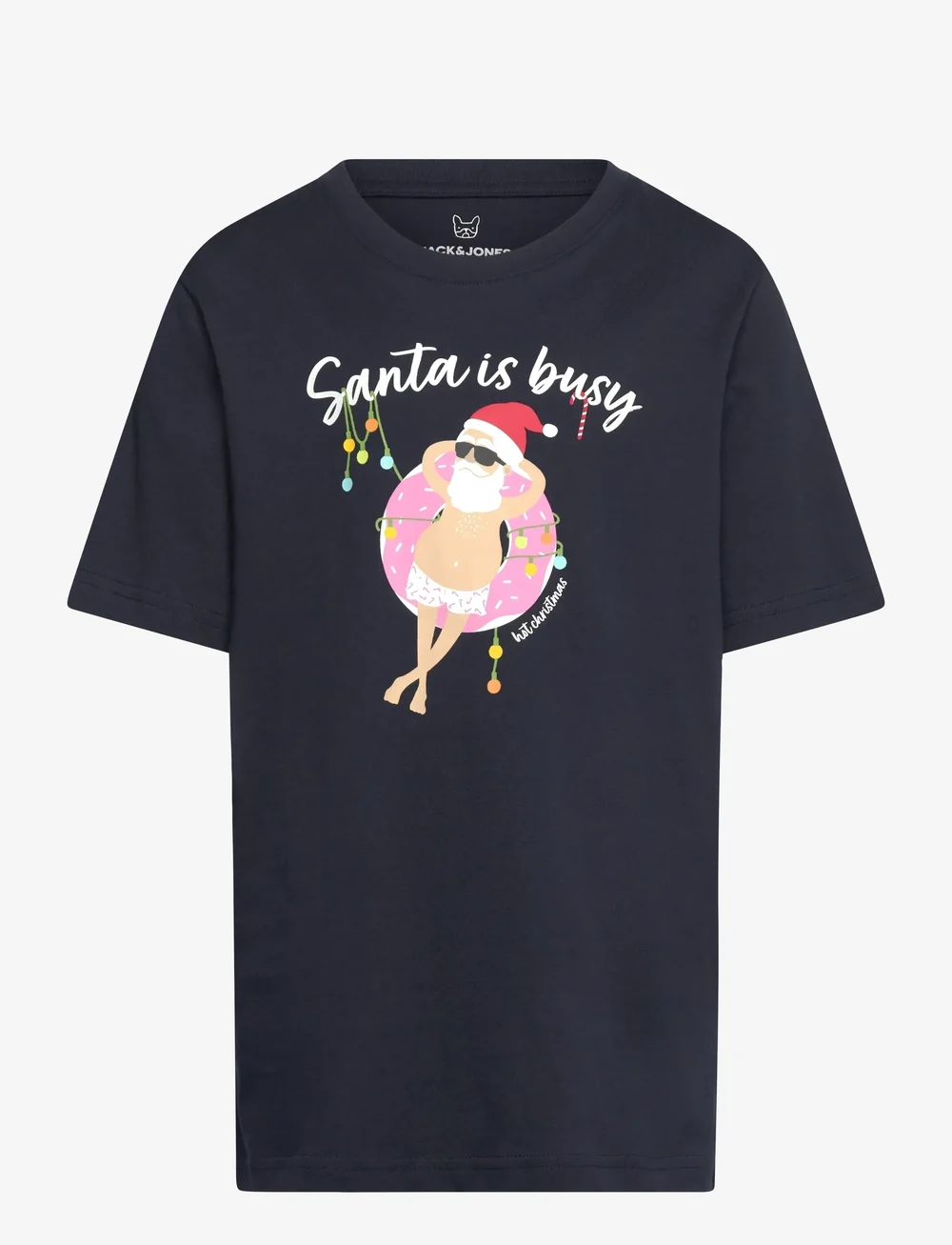 Jack & Jones - JJCHRISTMAS TEE SS CREW NECK JNR - kurzärmelige - sky captain - 0