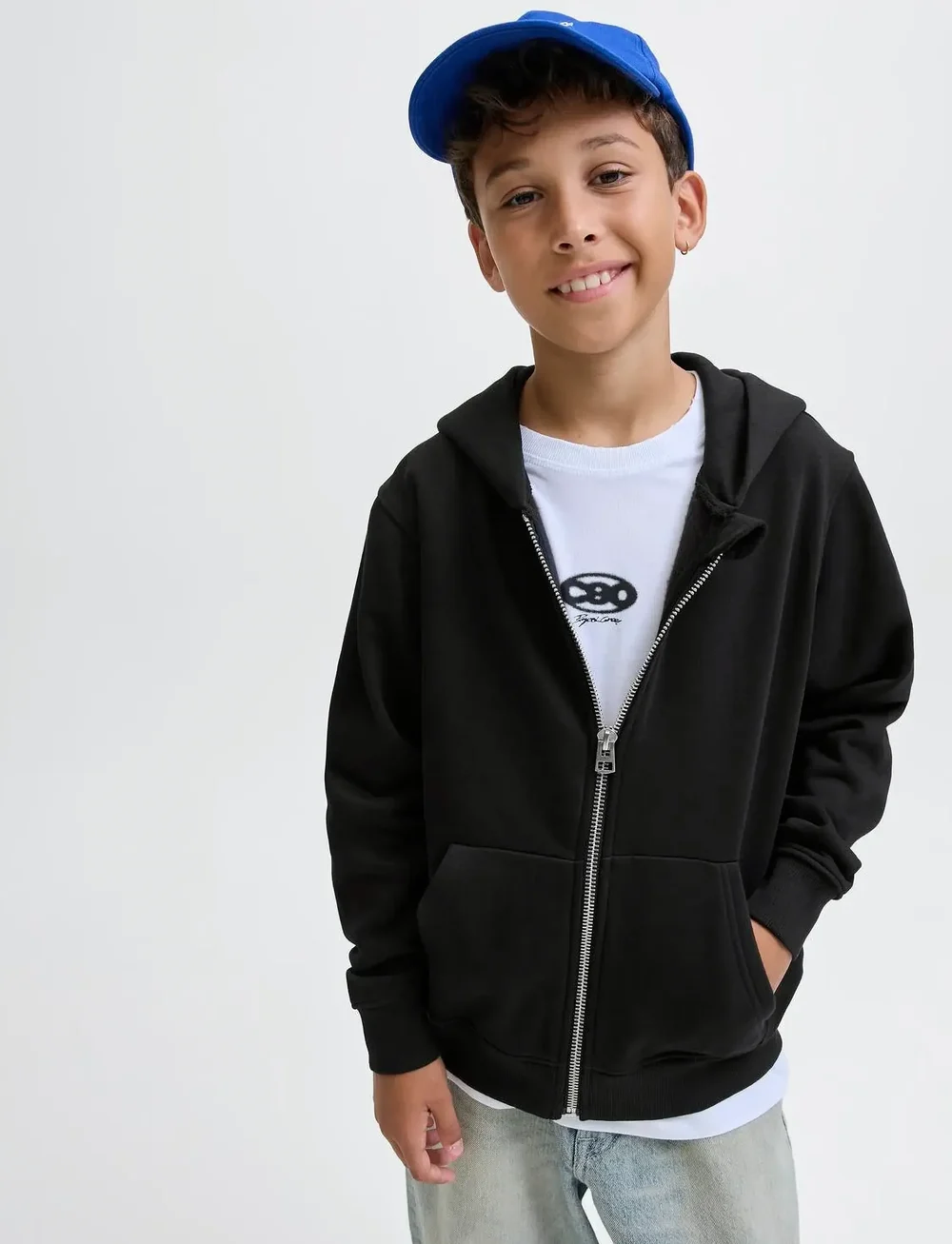 Jack & Jones - JJEURBAN EDGE SWEAT ZIP HOOD JNR - kapuutsiga dressipluusid - black - 3
