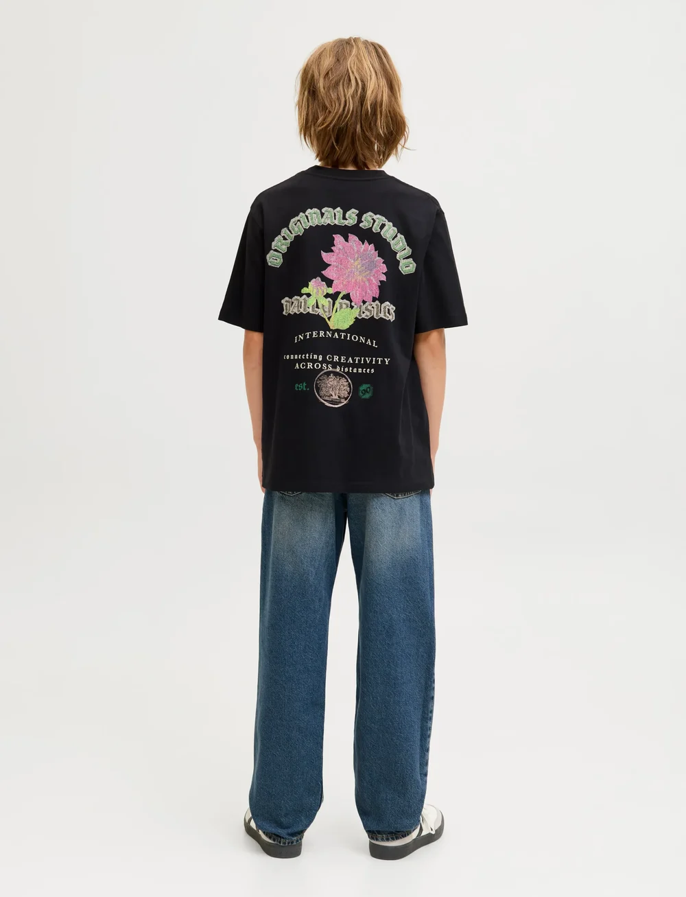 Jack & Jones - JJICHRIS JJORIGINAL SQ 080 LN JNR - loose jeans - blue denim - 3