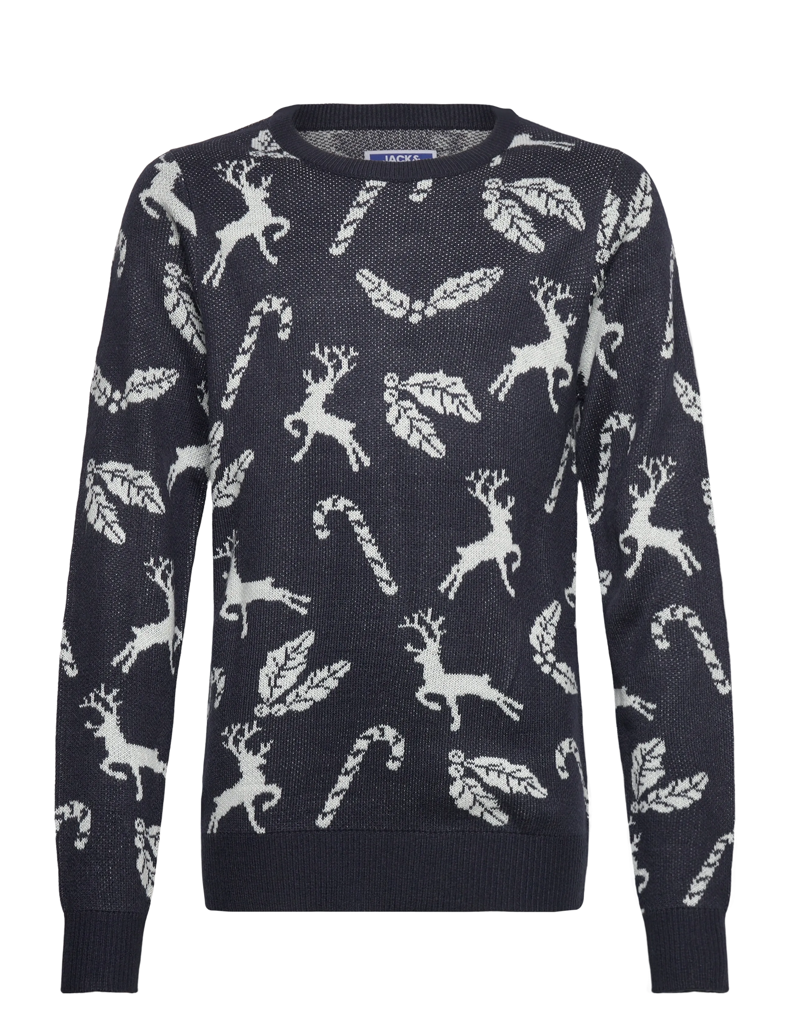 Jack & Jones JJXMAS ANDREW KNIT CREW NECK JNR - Strickmode - SKY CAPTAIN / navy