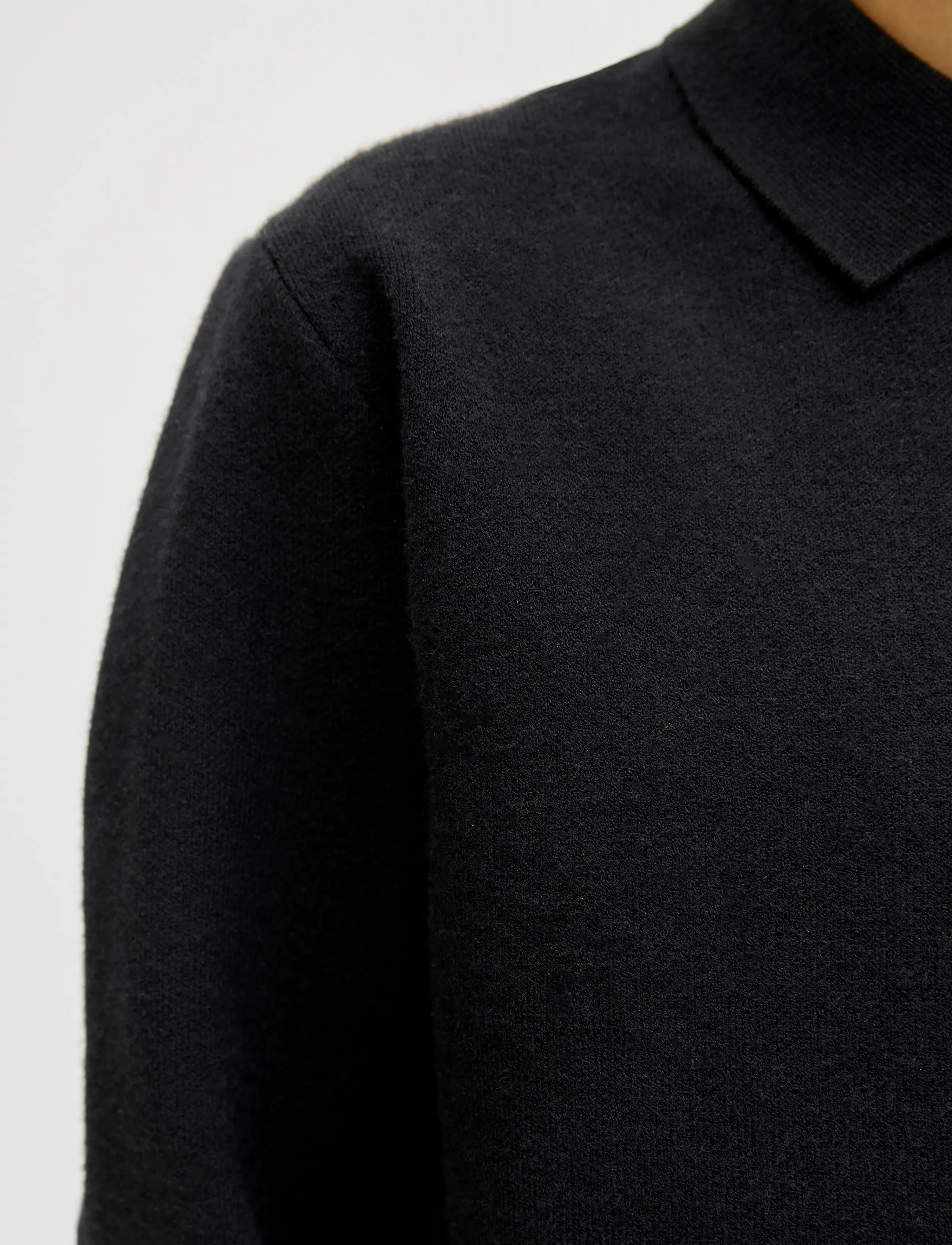 Jack & Jones - JPRBLABRADFORT KNIT POLO LN JNR - langærmede poloer - black - 5