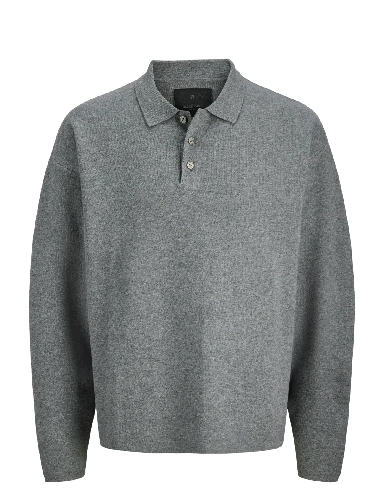 Jack & Jones - JPRBLABRADFORT KNIT POLO LN JNR - pikéer - medium grey melange - 1