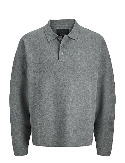 Jprblabradfort Knit Polo Ln Jnr - LangæRmede Poloer