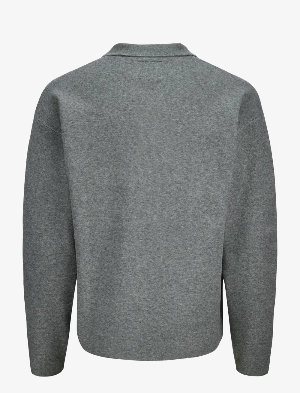 Jack & Jones - JPRBLABRADFORT KNIT POLO LN JNR - långärmade pikéer - medium grey melange - 2