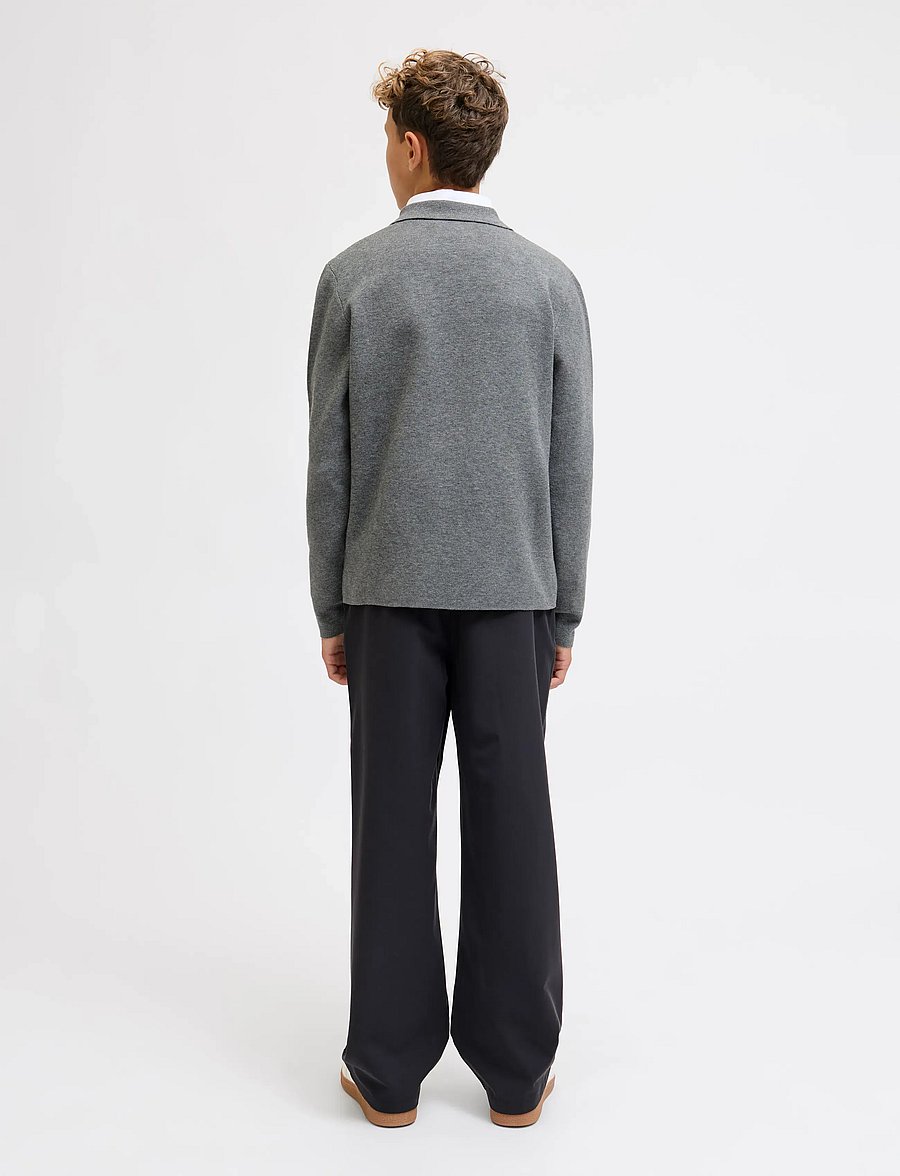 Jack & Jones - JPRBLABRADFORT KNIT POLO LN JNR - pikéer - medium grey melange - 3