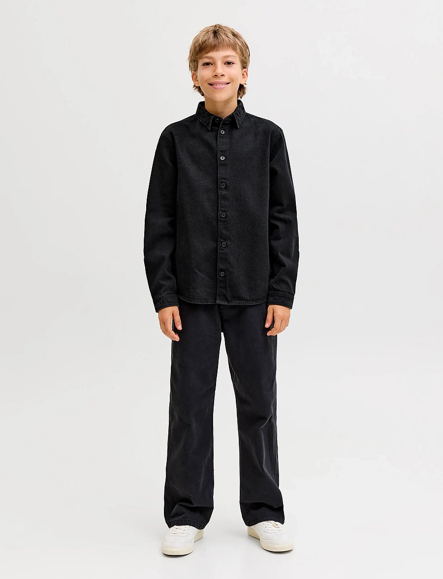 Jack & Jones - JORNORREBRO DENIM SHIRT LS JNR - langärmlige hemden - black denim - 3
