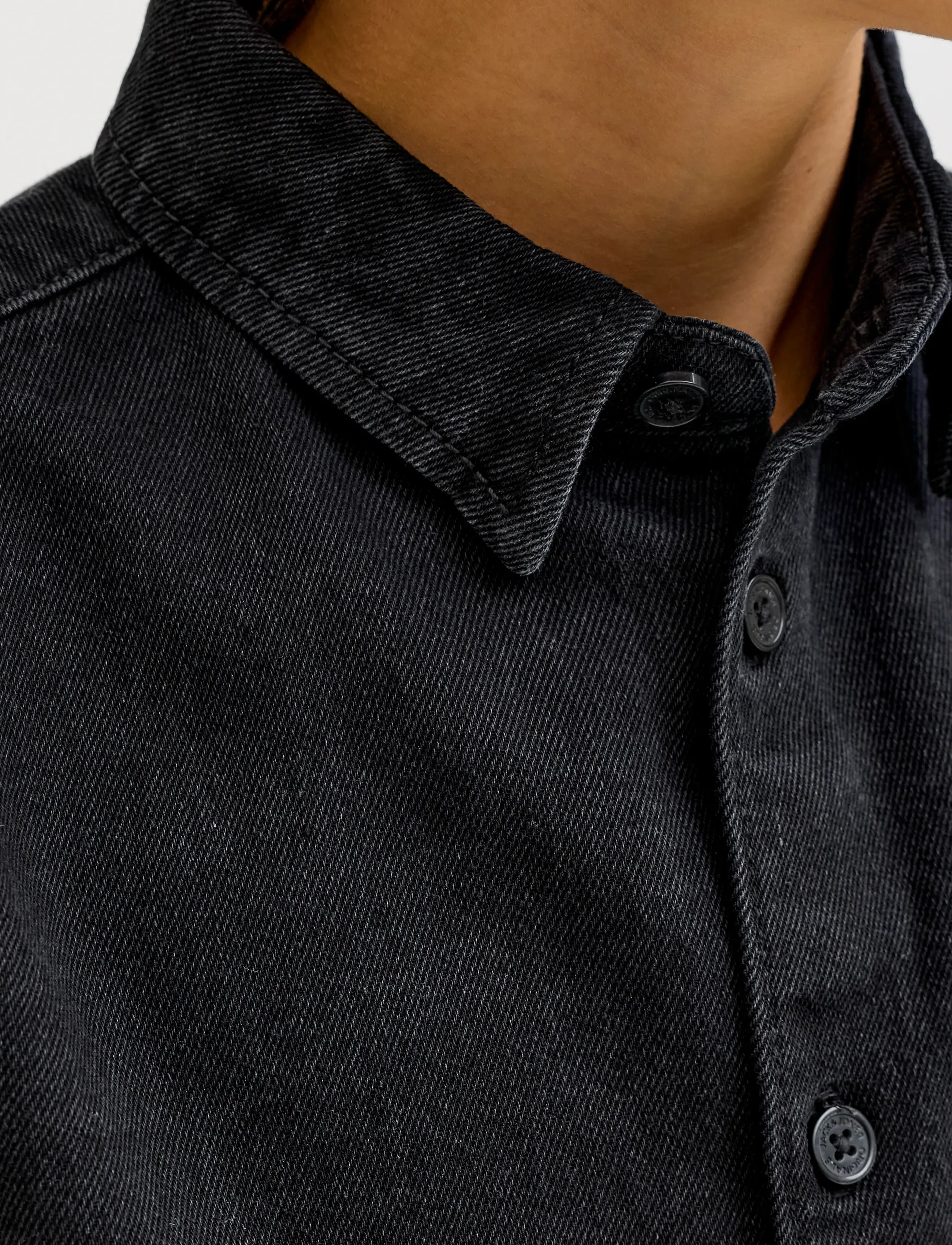 Jack & Jones - JORNORREBRO DENIM SHIRT LS JNR - langærmede skjorter - black denim - 4