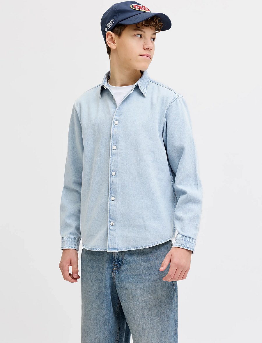 Jack & Jones - JORNORREBRO DENIM SHIRT LS JNR - chemises à manches longues - light blue denim - 0
