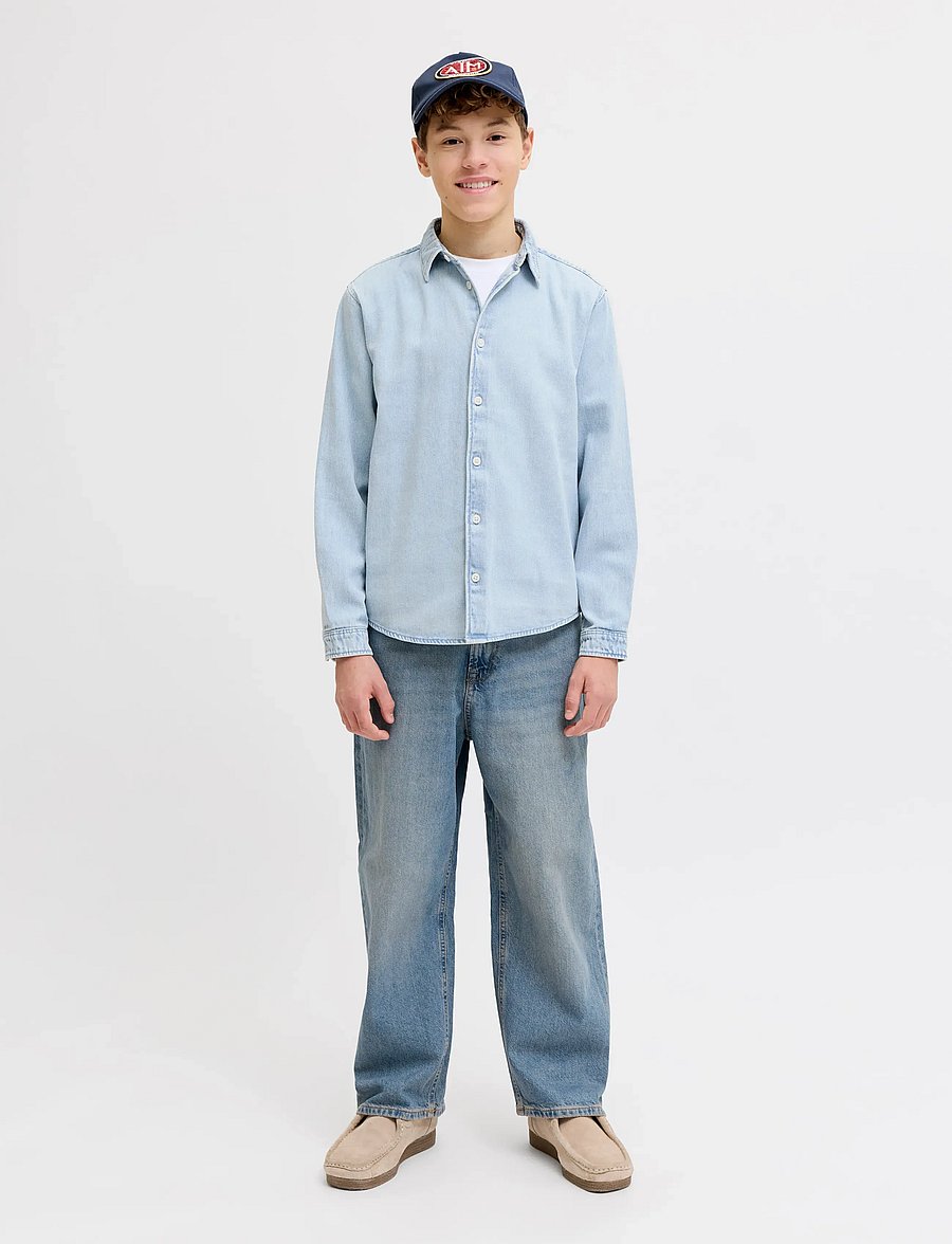 Jack & Jones - JORNORREBRO DENIM SHIRT LS JNR - chemises à manches longues - light blue denim - 4