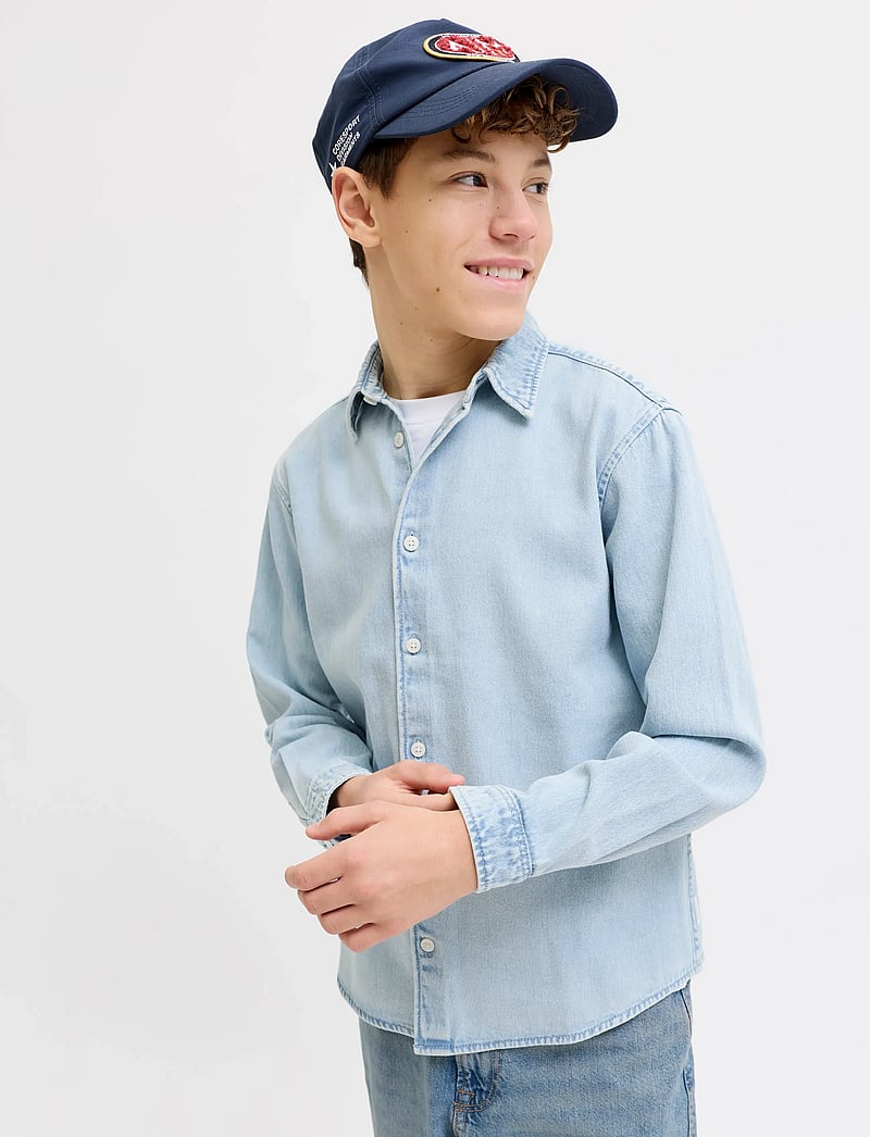 Jack & Jones - JORNORREBRO DENIM SHIRT LS JNR - langærmede skjorter - light blue denim - 5