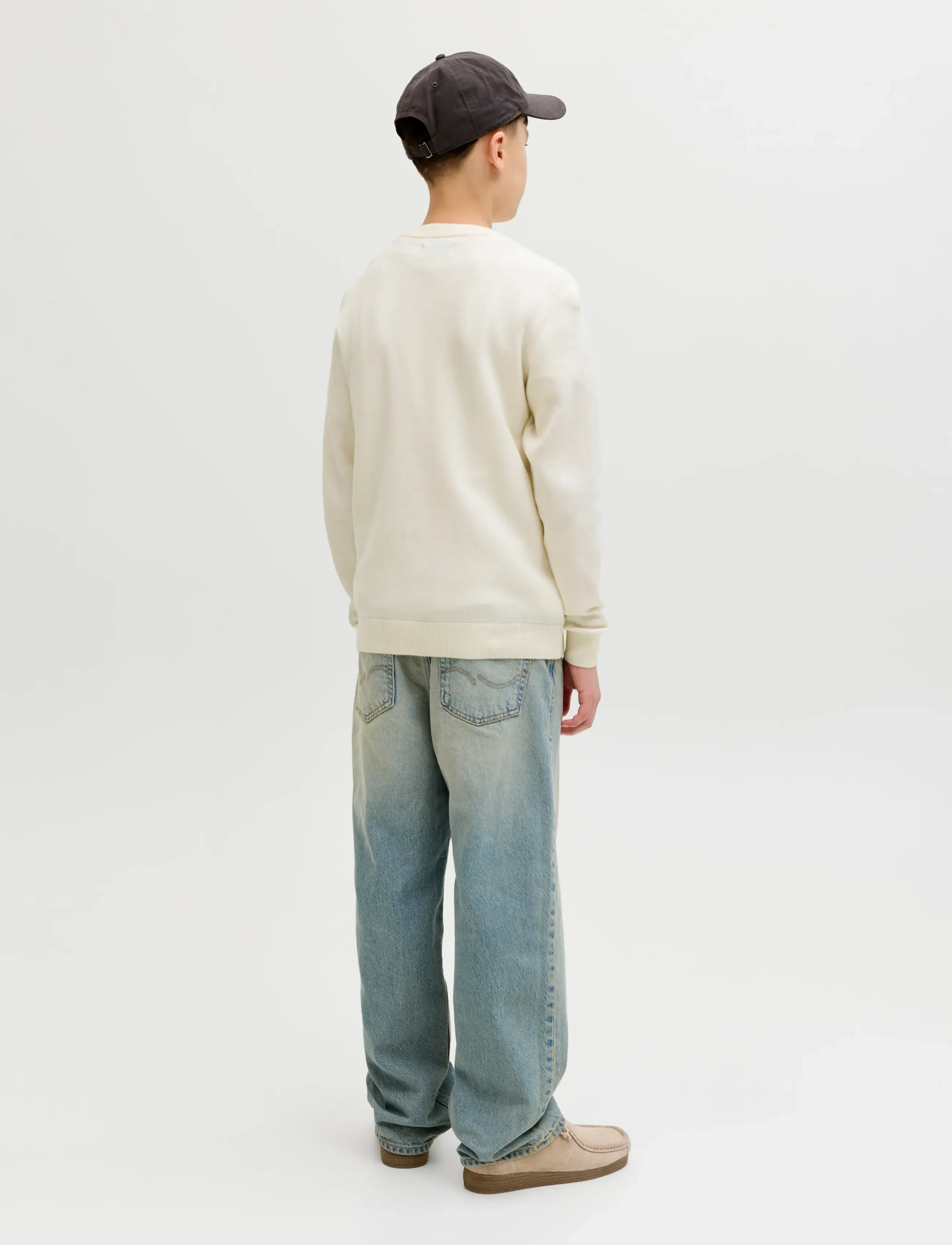 Jack & Jones - JORNORREBRO LIGHT KNIT CREW NECK JNR - trøjer - sea salt - 2