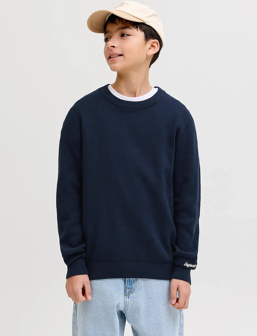 Jack & Jones - JORNORREBRO LIGHT KNIT CREW NECK JNR - trøjer - sky captain - 0
