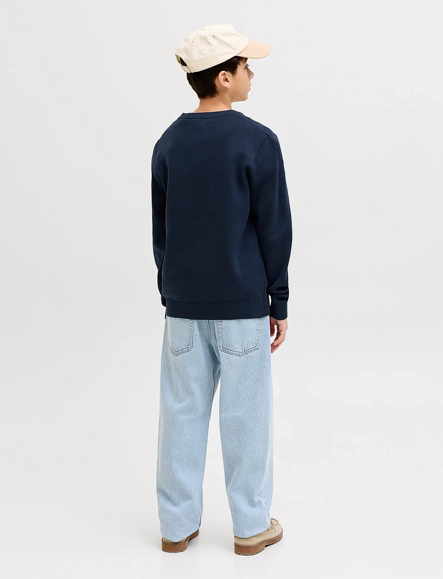 Jack & Jones - JORNORREBRO LIGHT KNIT CREW NECK JNR - trøjer - sky captain - 3