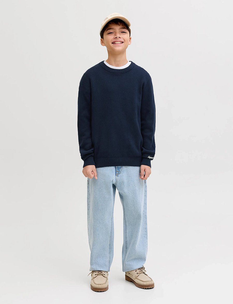 Jack & Jones - JORNORREBRO LIGHT KNIT CREW NECK JNR - trøjer - sky captain - 4