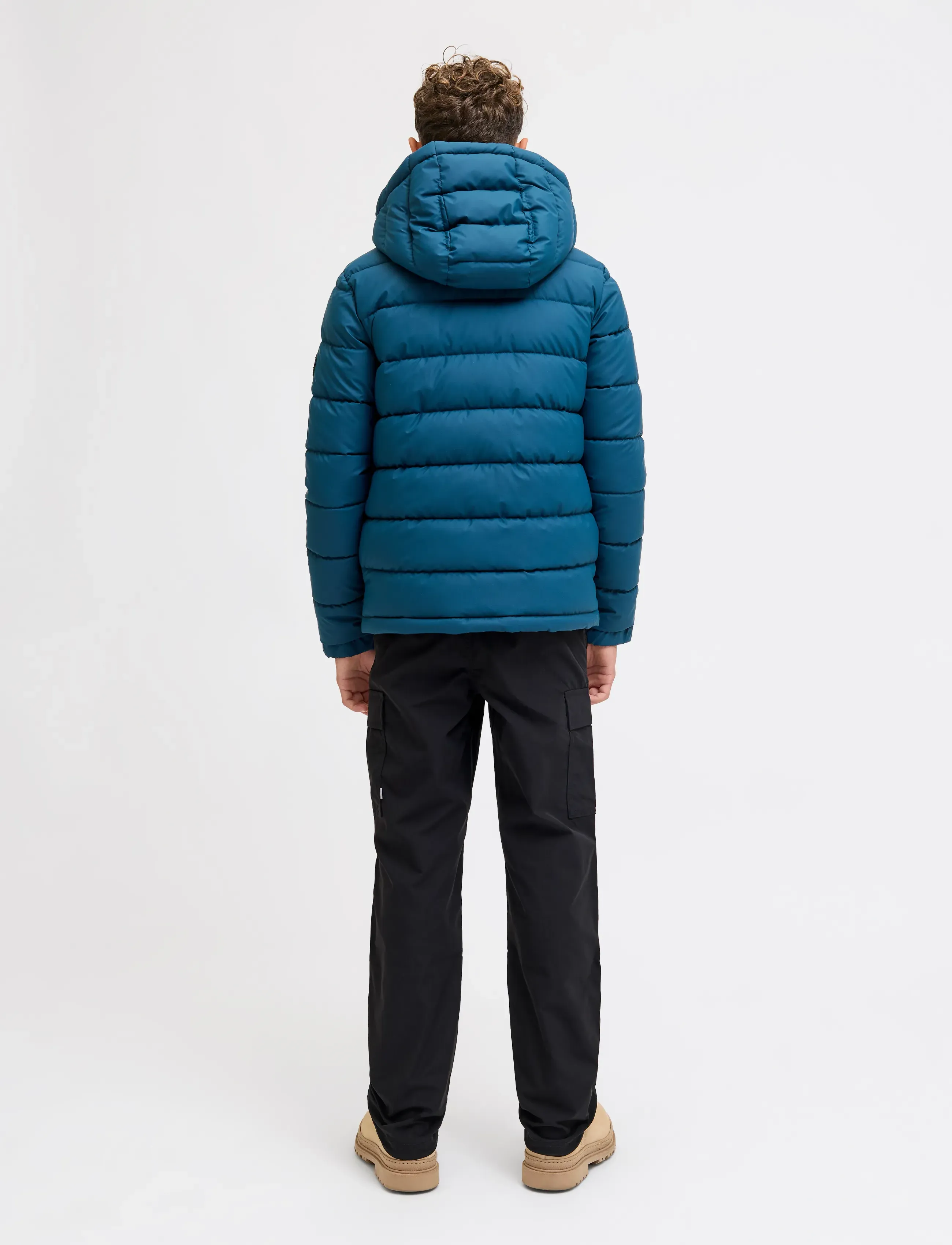 Jack & Jones - JCOPOINT PU PUFFER JACKET BF JNR - polsterēts un stepēts - titan - 2