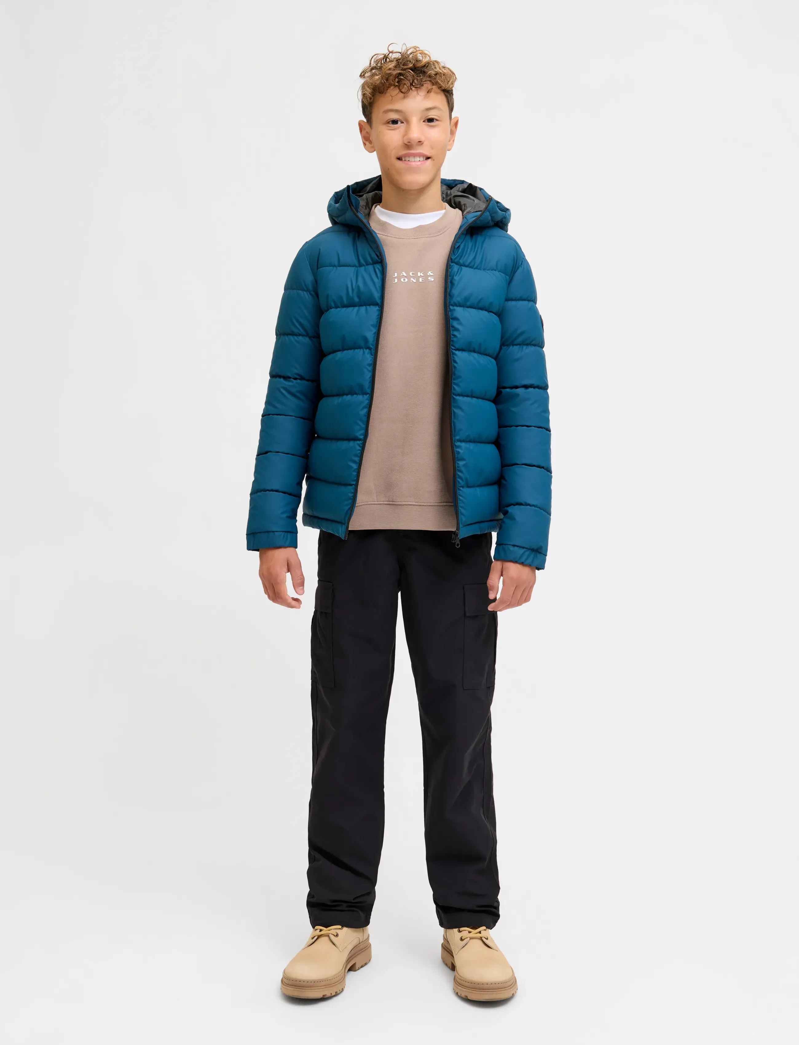 Jack & Jones - JCOPOINT PU PUFFER JACKET BF JNR - polsterēts un stepēts - titan - 4