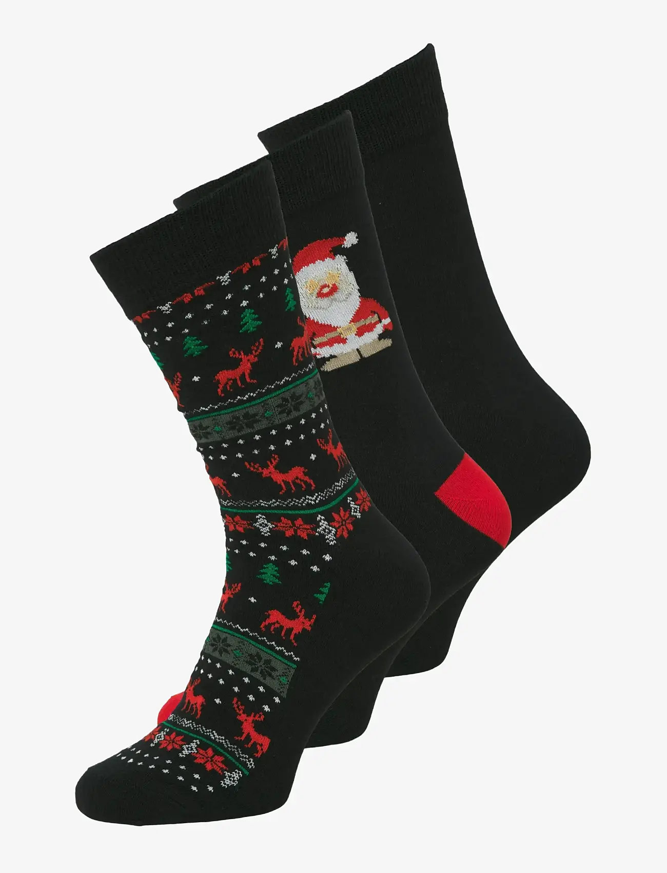 Jack & Jones - JACXMAS REINDEER SOCKS GIFTBOX JNR - strümpfe - black - 0