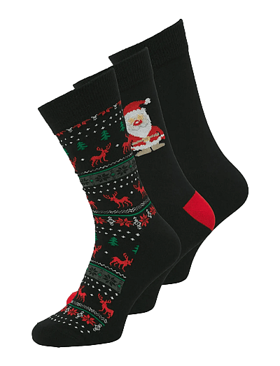 Jack & Jones JACXMAS REINDEER SOCKS GIFTBOX JNR - Strumpor & Tights - BLACK / black