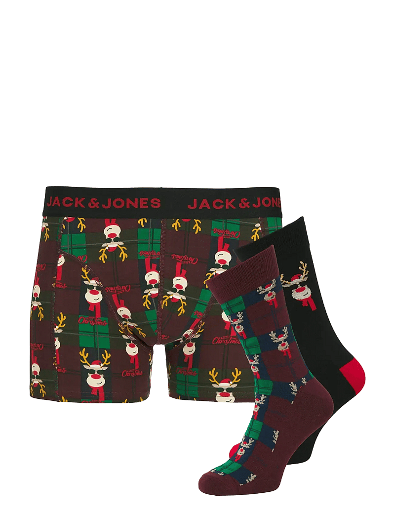 Jack & Jones - JACRUDOLPH GIFTBOX JNR - klassikalised sokid - winetasting - 0